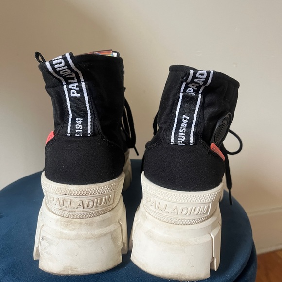 Palladium Black and White Chunky Sneakers - Picture 6 of 8